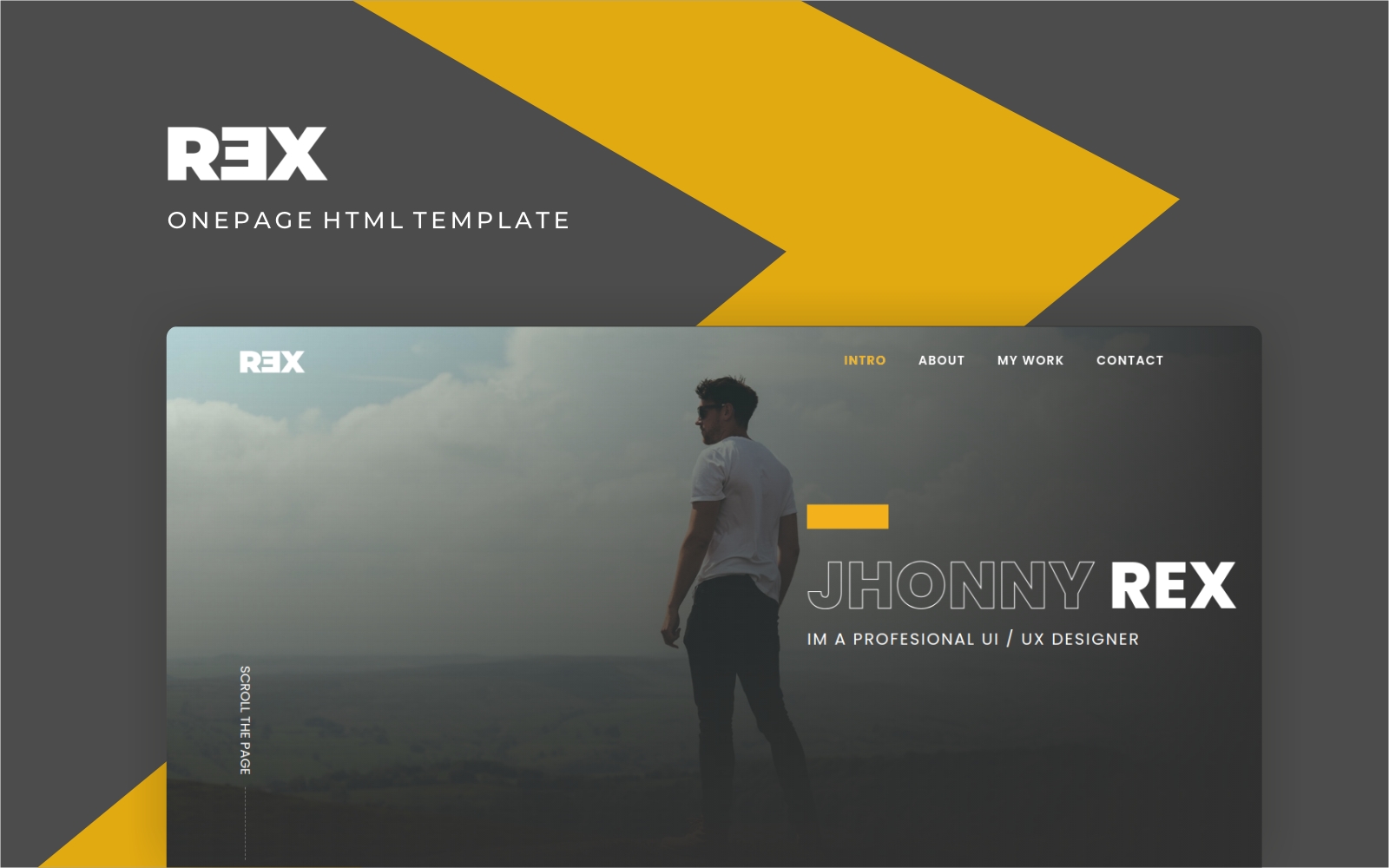 Rex - Creative Personal Multipurpose Portfolio Landing Page Template