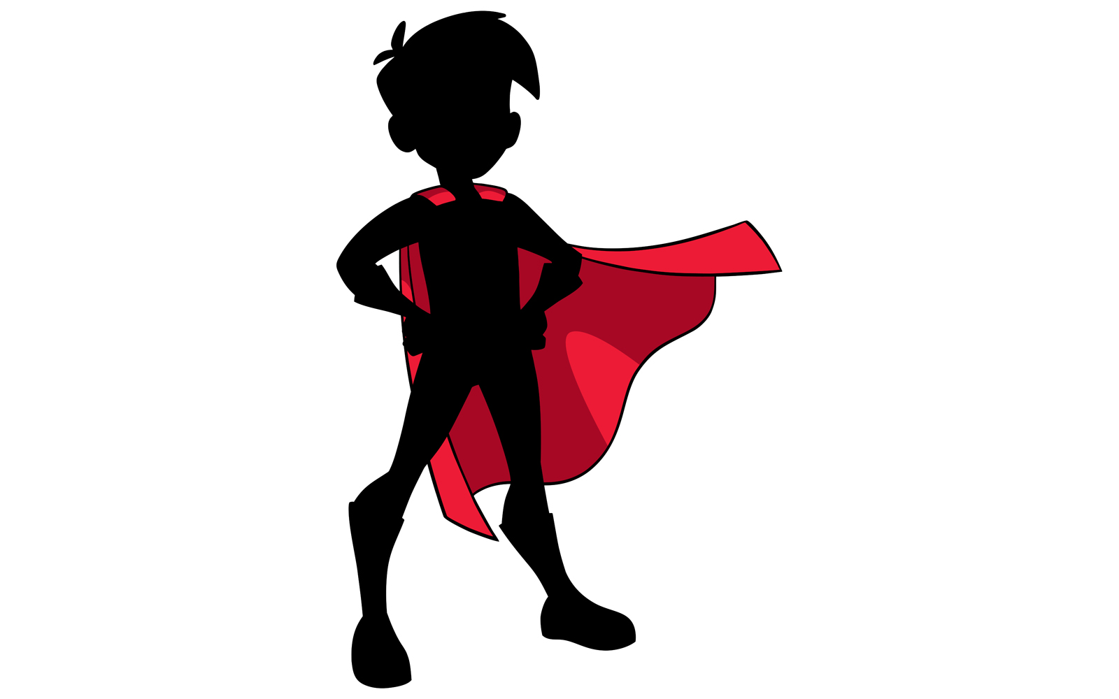 Super Boy Silhouette - Illustration