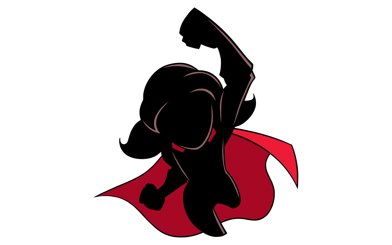 Super Girl Flying Silhouette - Illustration