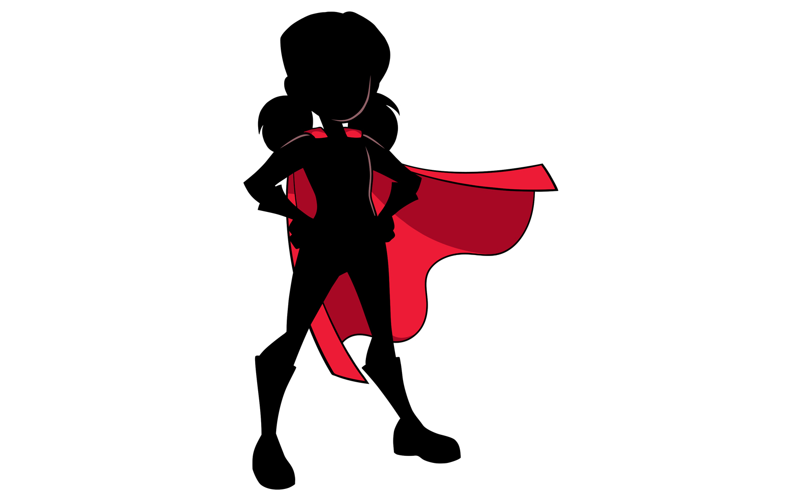 Super Girl Silhouette - Illustration