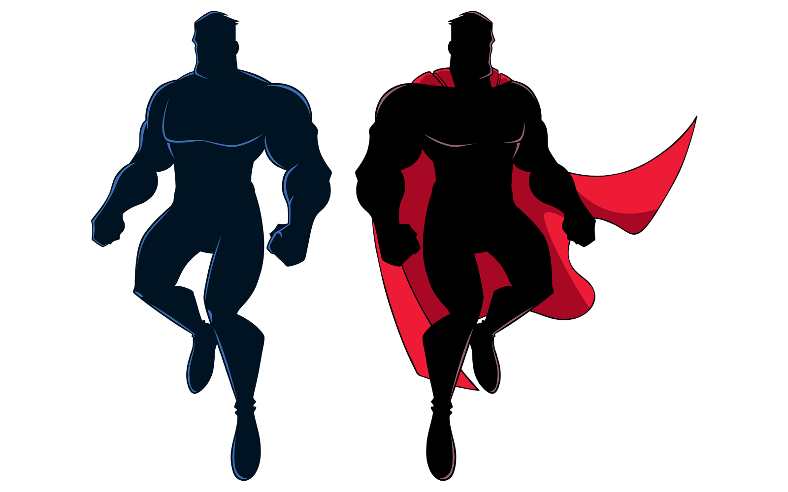 Superhero Flying Silhouette - Illustration