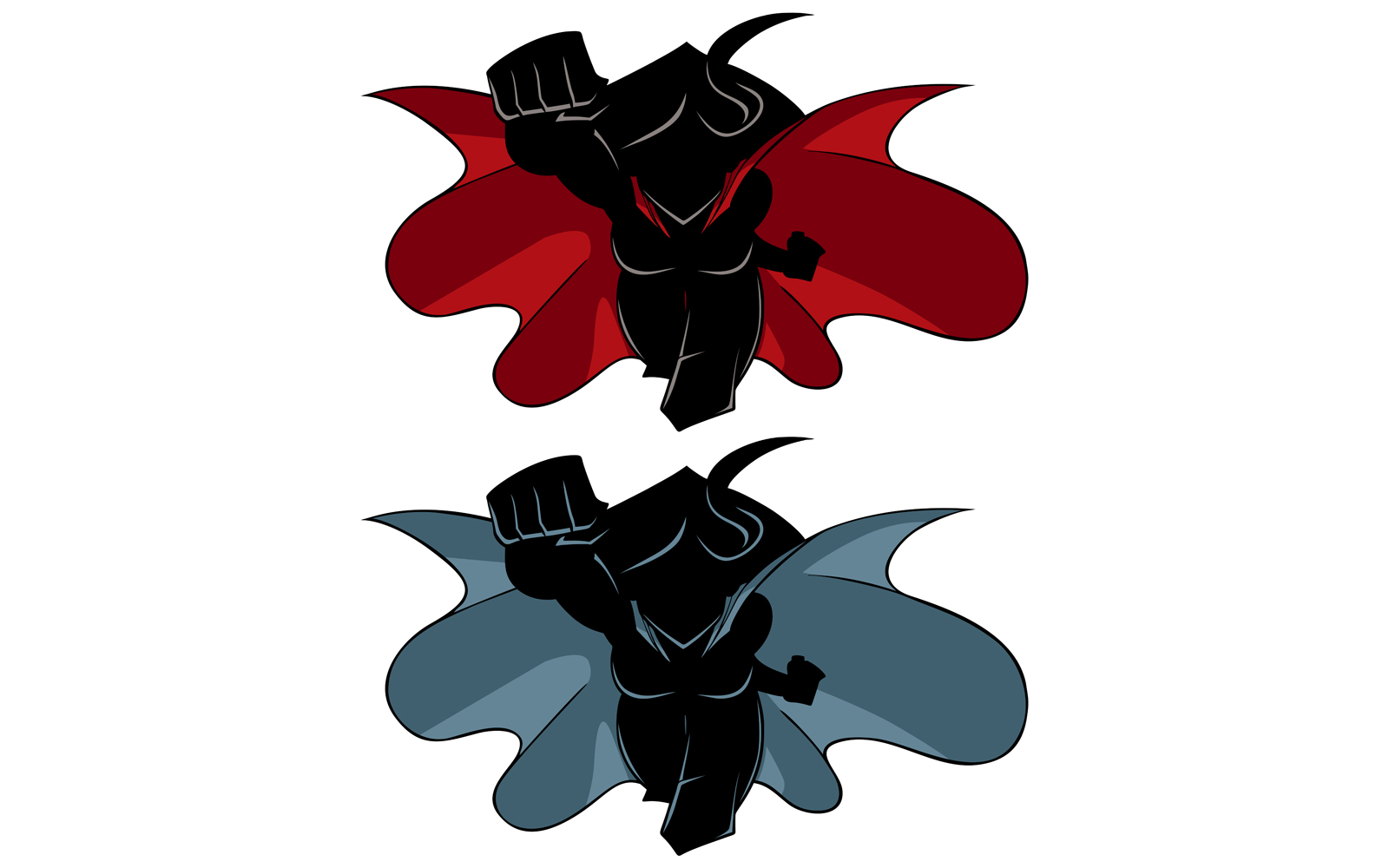 Superheroine Coming Silhouette - Illustration