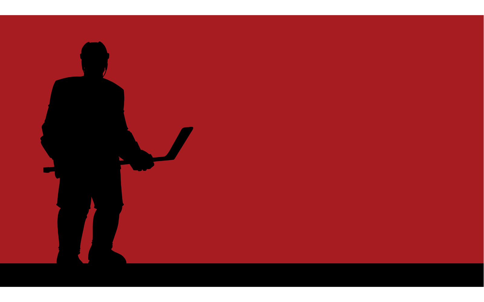 Hockey Player Silhouette Background - Illustration