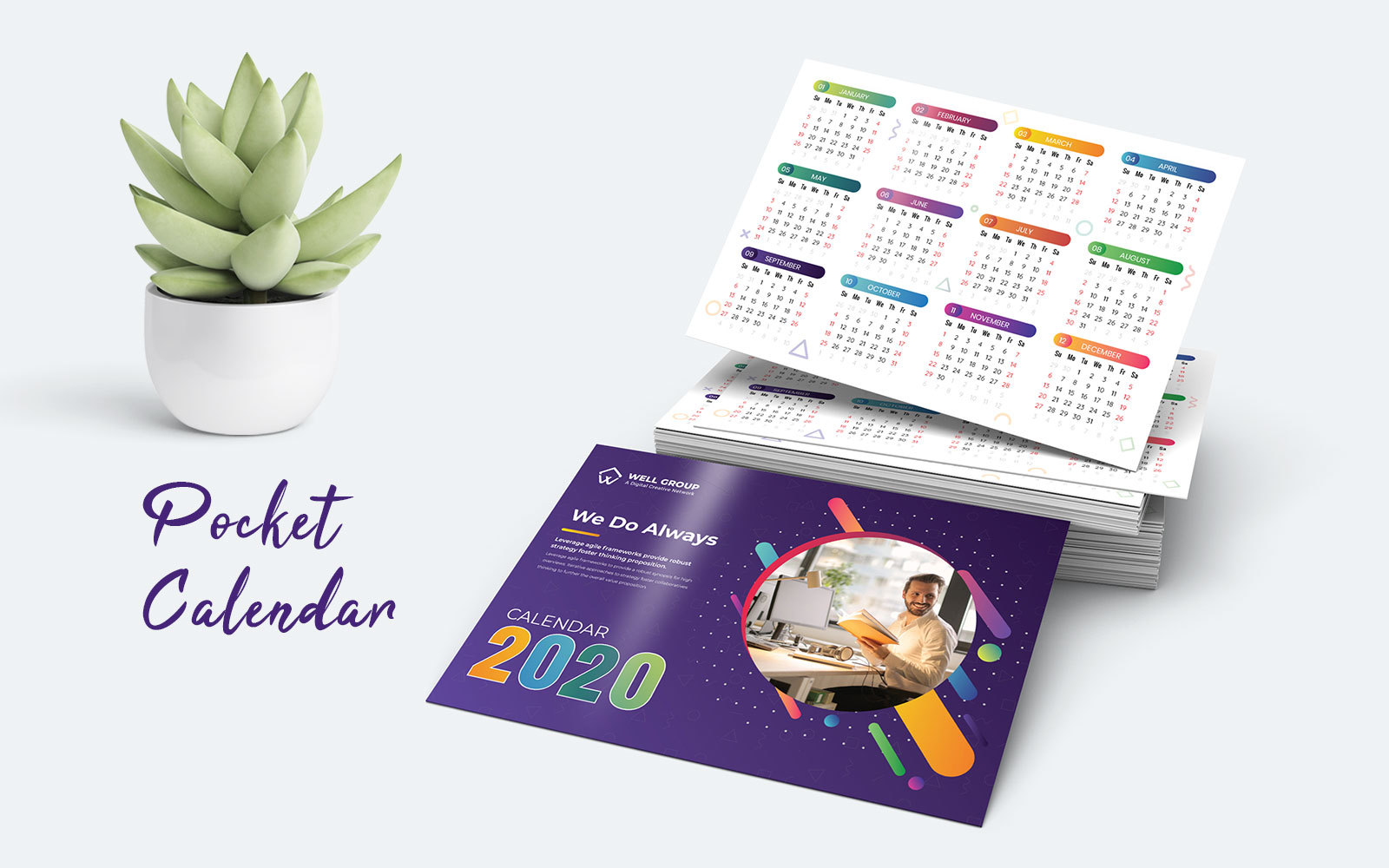 Pocket Calendar 2020 - Corporate Identity Template