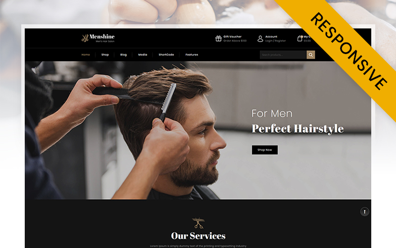 Menshine - Hair Salon Store WooCommerce Responsive Theme
