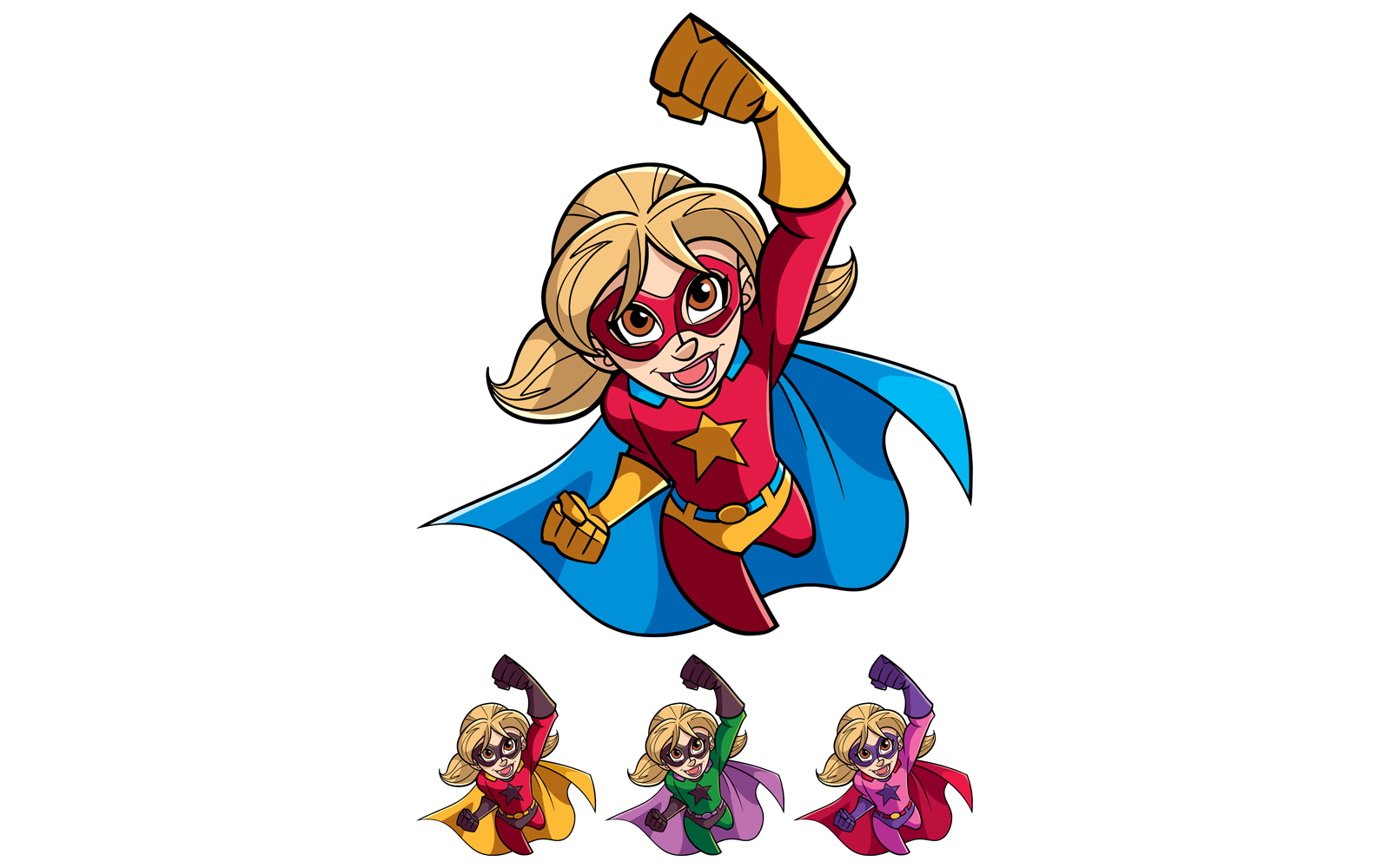 Super Girl Flying - Illustration