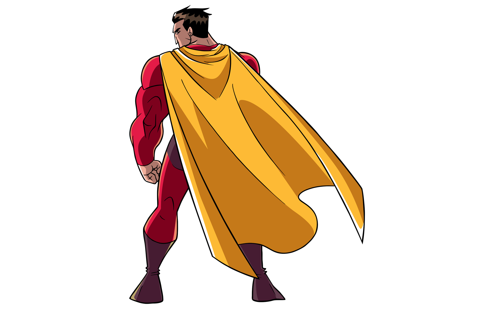Superhero Battle Mode Back - Illustration