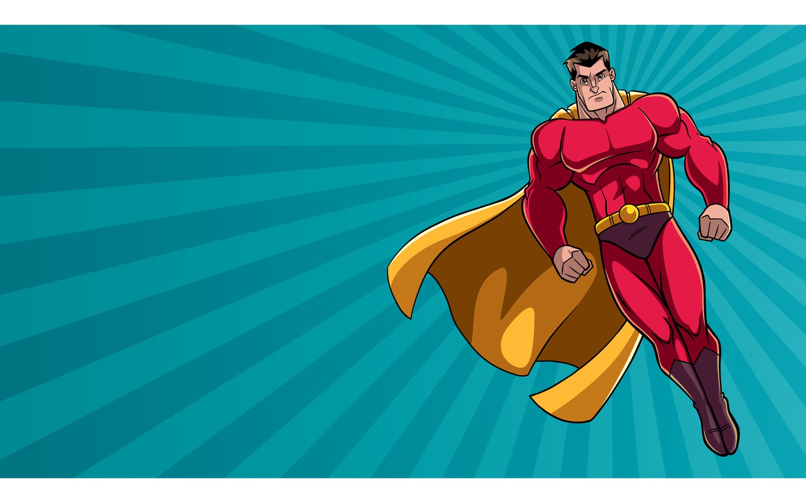 Superhero Flying Ray Light Background 2 - Illustration