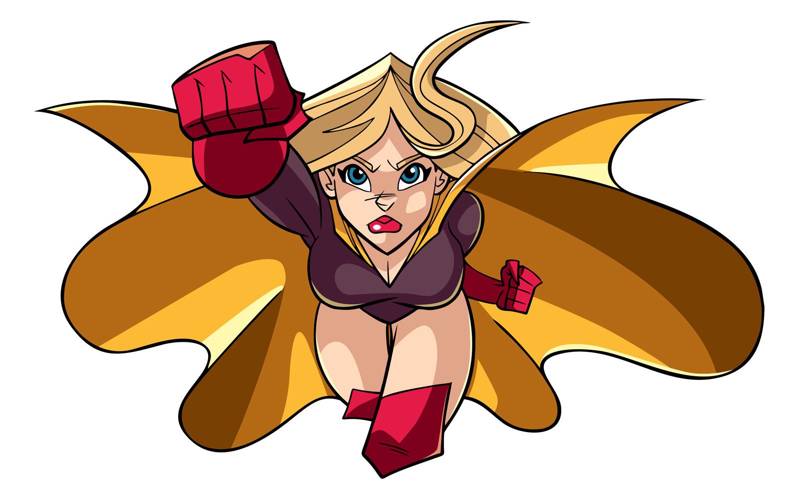 Superheroine Coming at You - Illustration