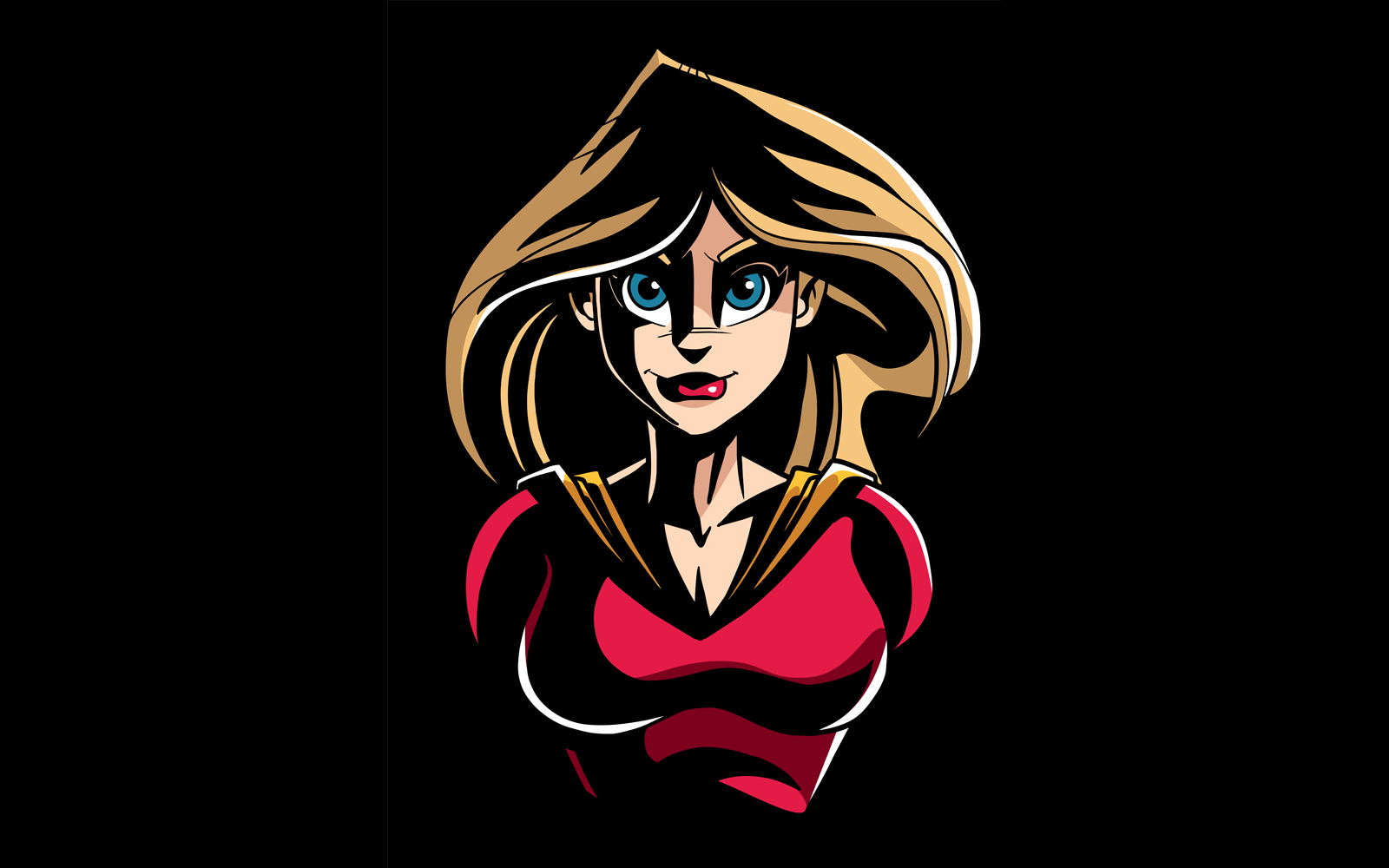 Superheroine Dark Portrait - Illustration