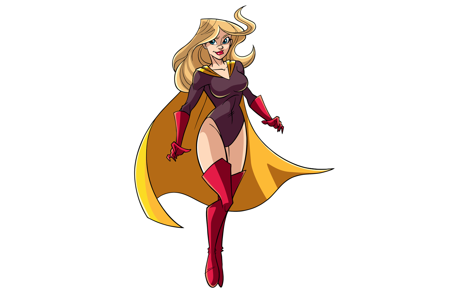 Superheroine Flying 5 - Illustration