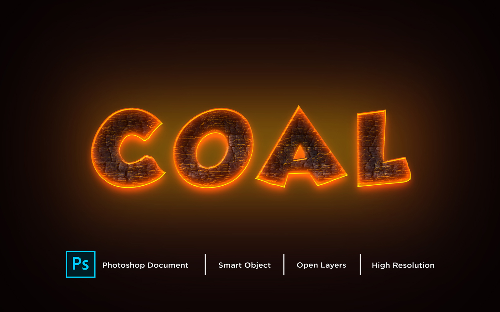 Coal Text Effect Design Photoshop Layer Style Effect - Illustration