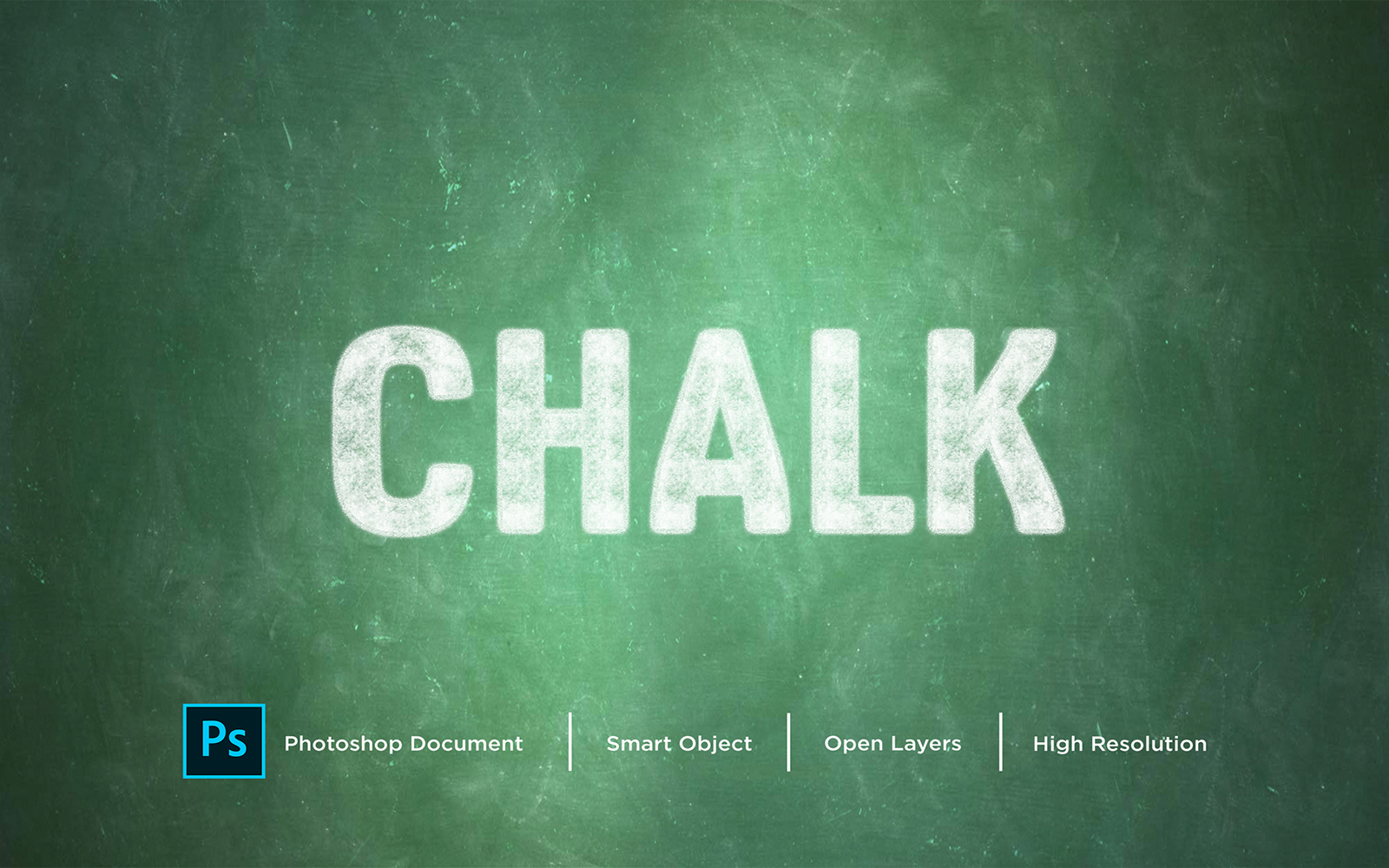 Chalk Text Effect Design Photoshop Layer Style Effect - Illustration