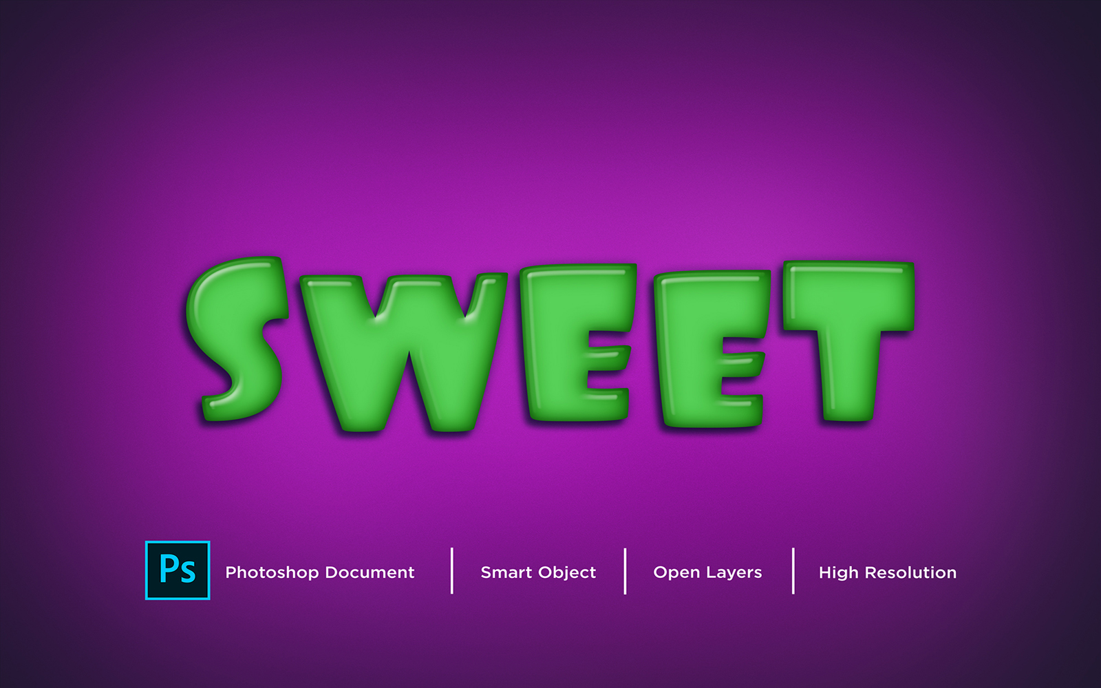 Sweet Text Effect Design Photoshop Layer Style Effect - Illustration