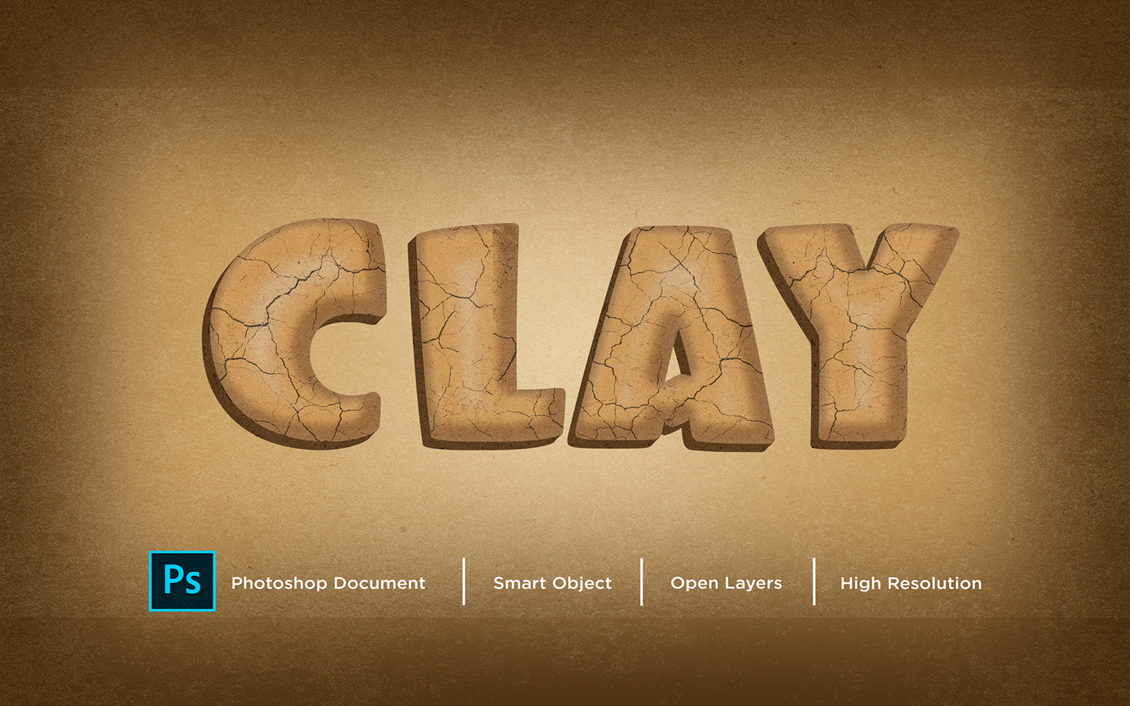 Clay Text Effect Design Photoshop Layer Style Effect - Illustration