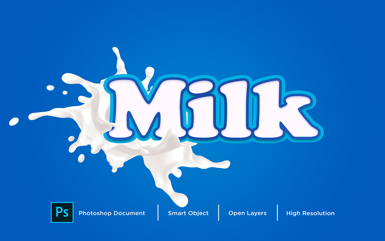 Milk Text Effect Design Photoshop Layer Style Effect - Illustration