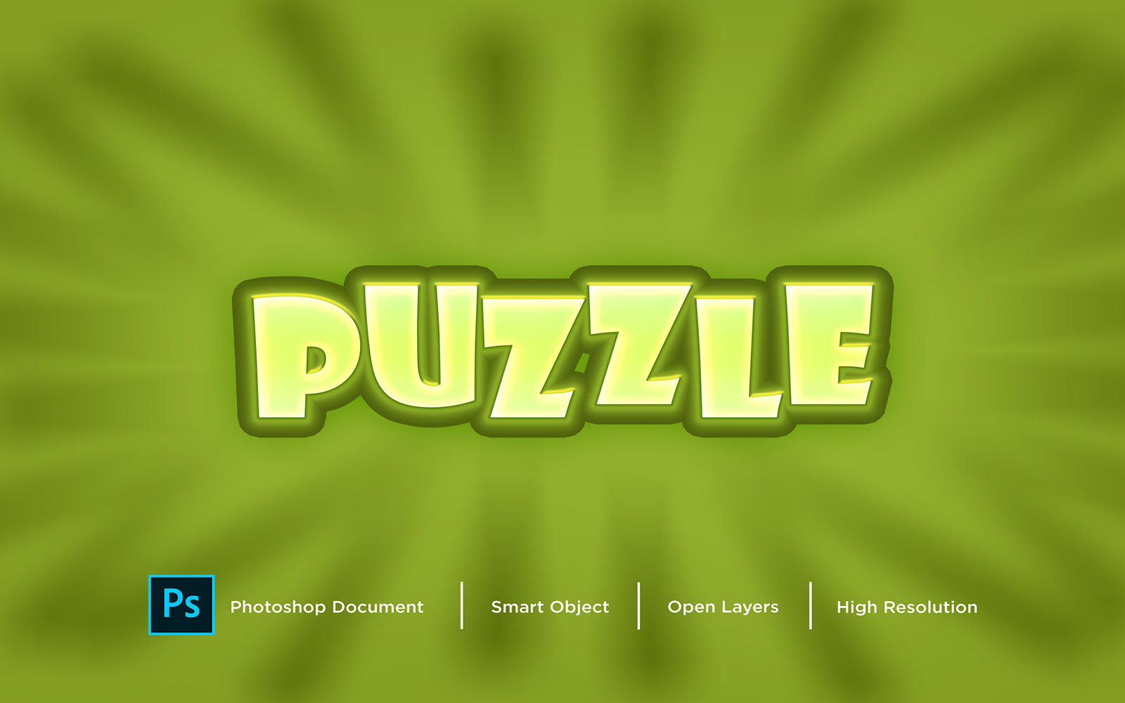 Puzzle ﻿Text Effect Design Photoshop Layer Style Effect - Illustration