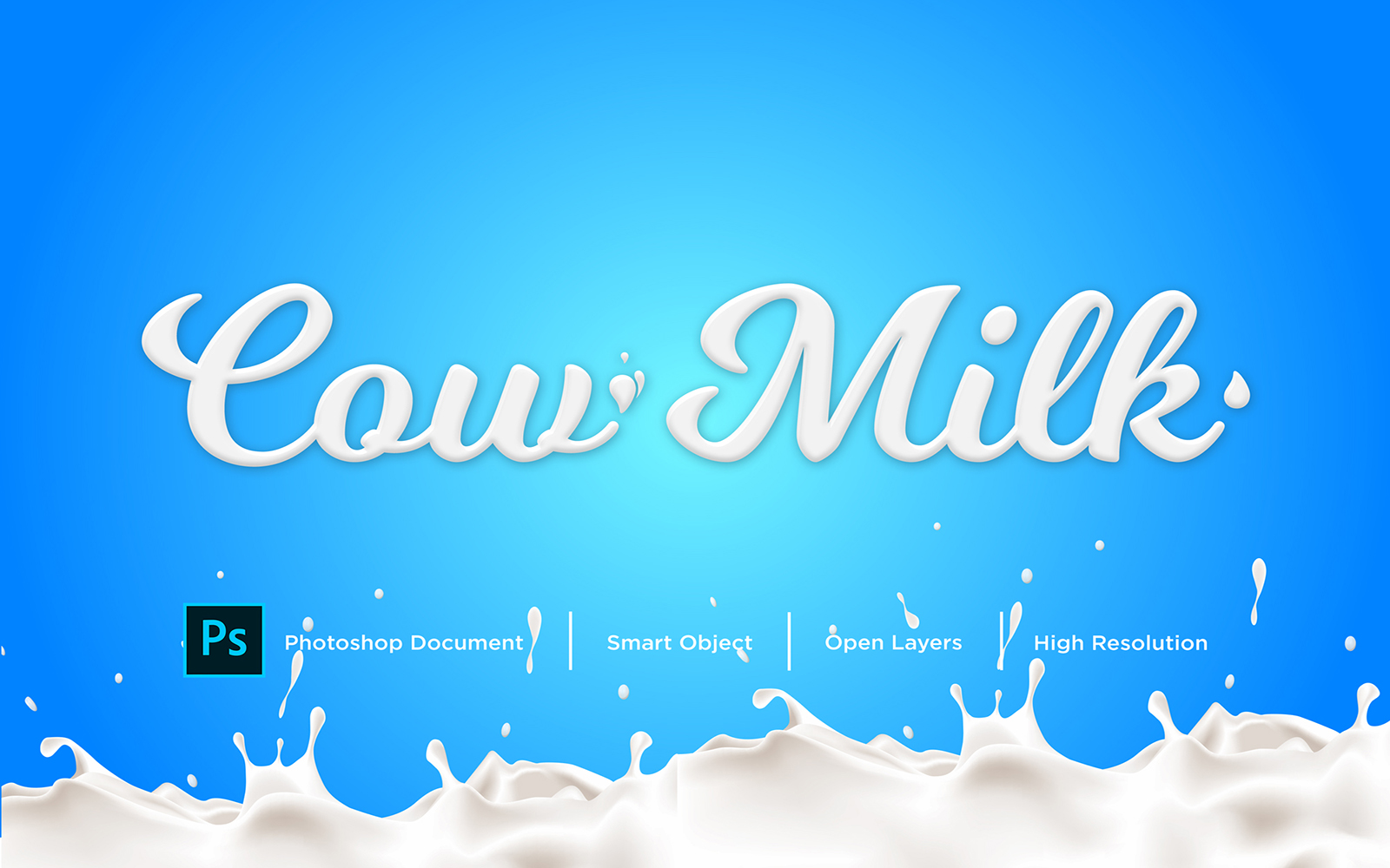 Cow Milk Text Effect Design Photoshop Layer Style Effect - Illustration