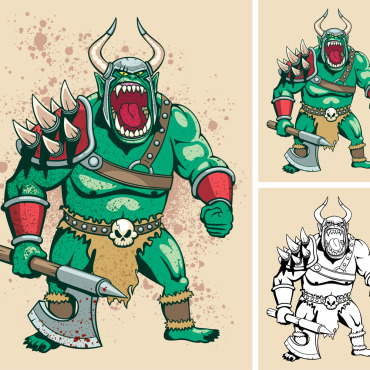 Ogre Goblin Illustrations Templates 148292