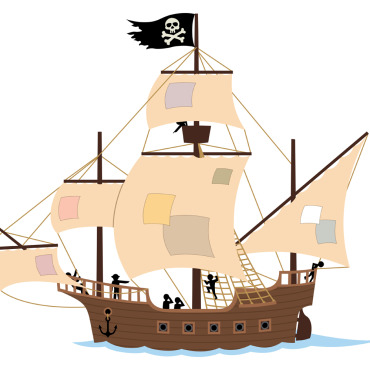 Ship Pirate Illustrations Templates 148310