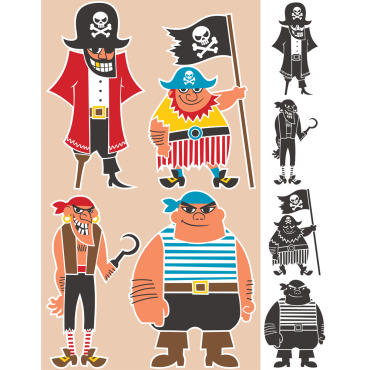 Pirates Buccaneer Illustrations Templates 148312