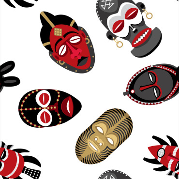 African Mask Illustrations Templates 148319