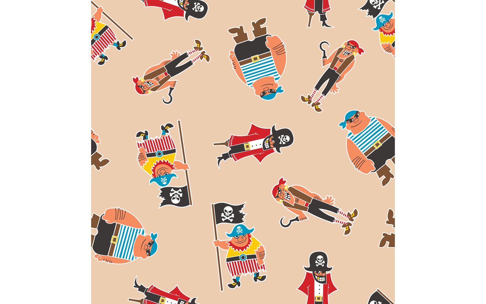 Pirates Seamless Pattern - Illustration