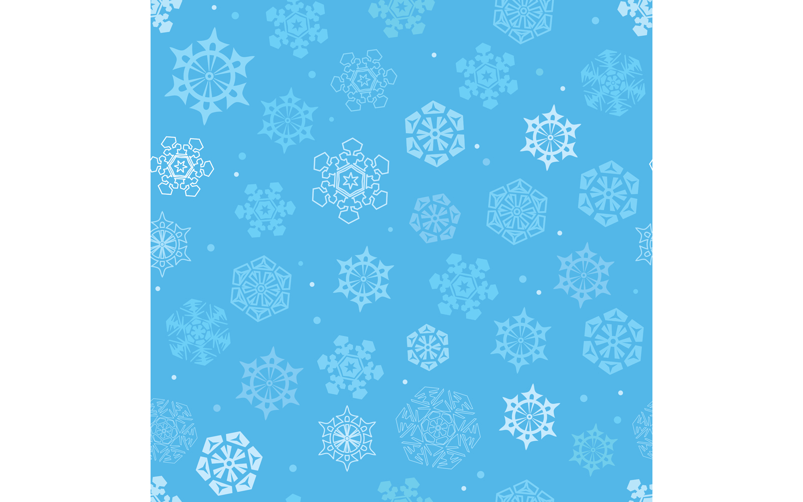 Snowflakes Seamless Pattern - Illustration