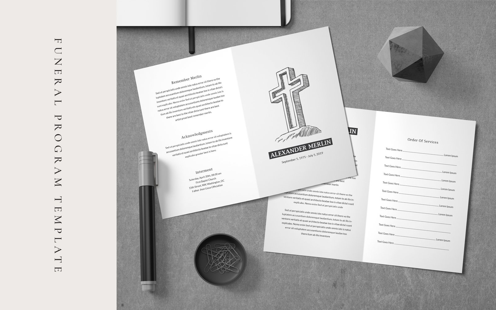 Funeral Program - Corporate Identity Template