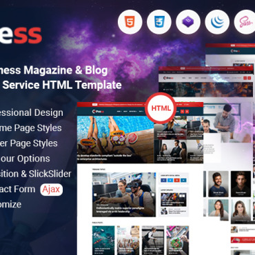 Blogging Editorial Responsive Website Templates 148690