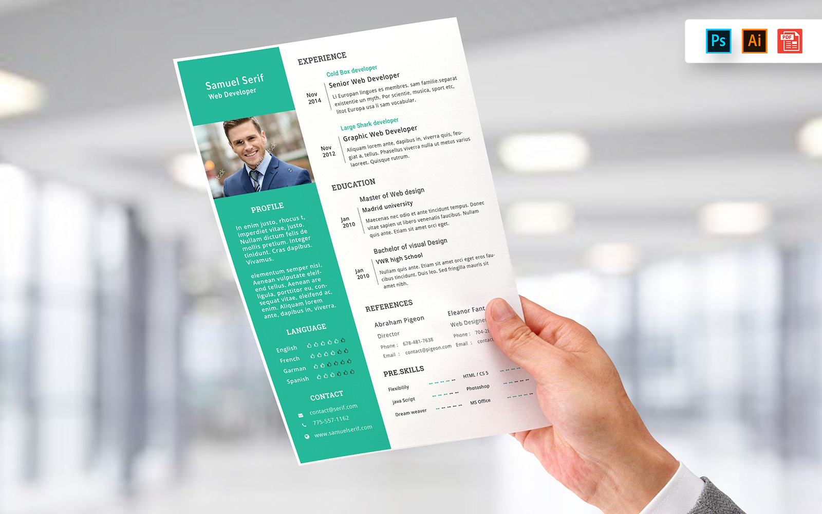 Professional CV Resume Template