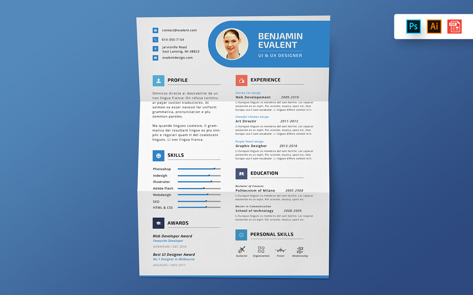 Modern CV Resume Template