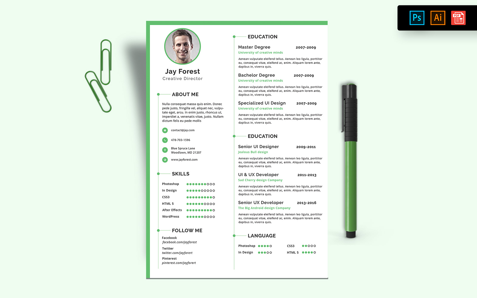 Business CV Resume Template