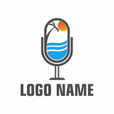 Podcast Summer Logo Templates 149418