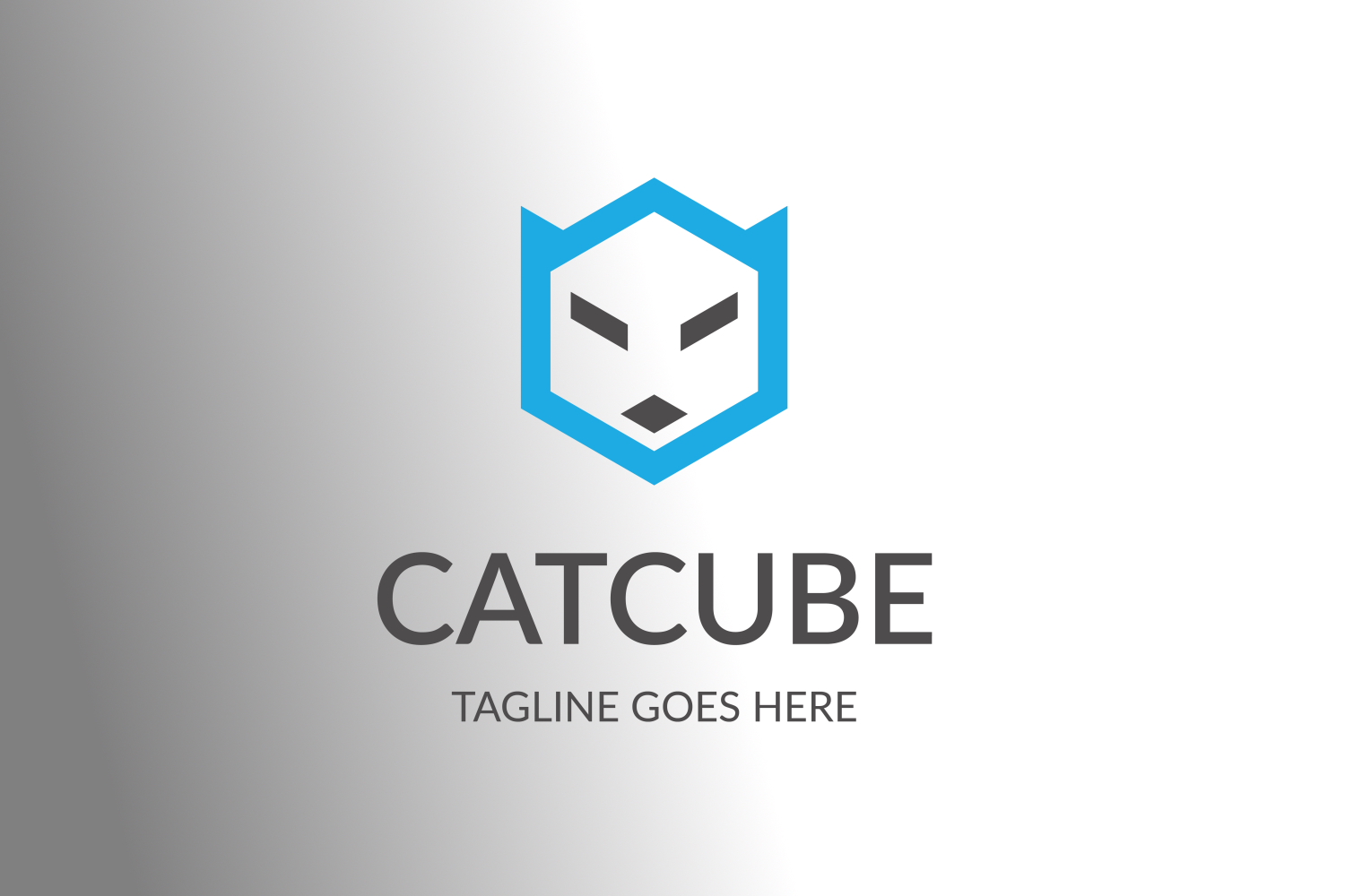 Cat Cube Logo Template