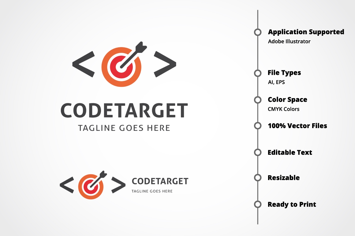 Code Target Logo Template