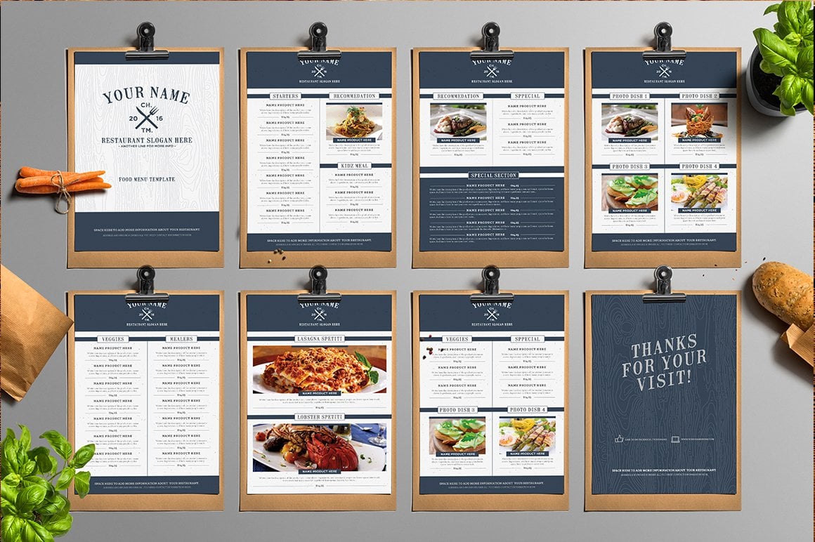 Classy Food Menu 5 - Corporate Identity Template