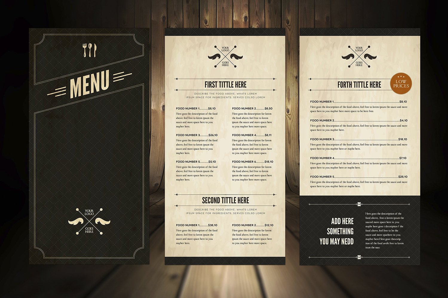 Elegant Food Menu 5 - Corporate Identity Template