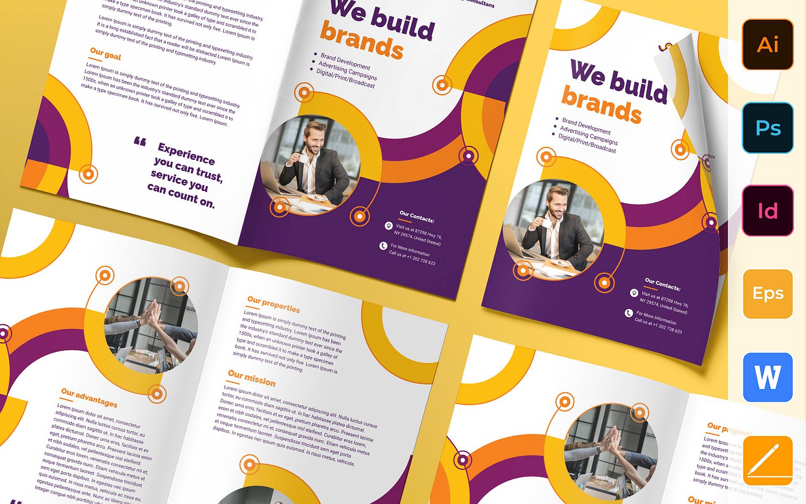 Branding Consultant Brochure Bifold - Corporate Identity Template