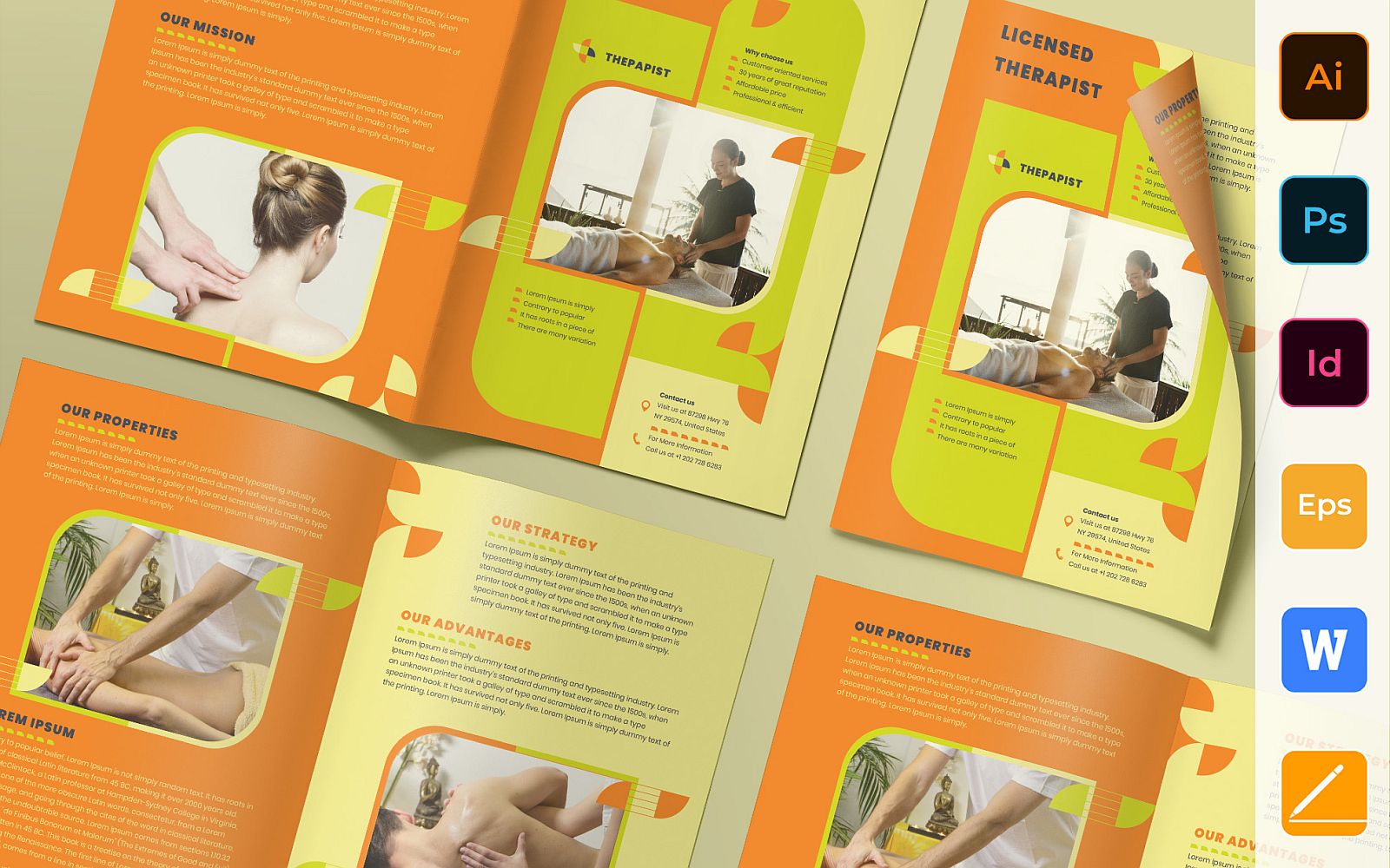 Therapist Brochure Bifold - Corporate Identity Template