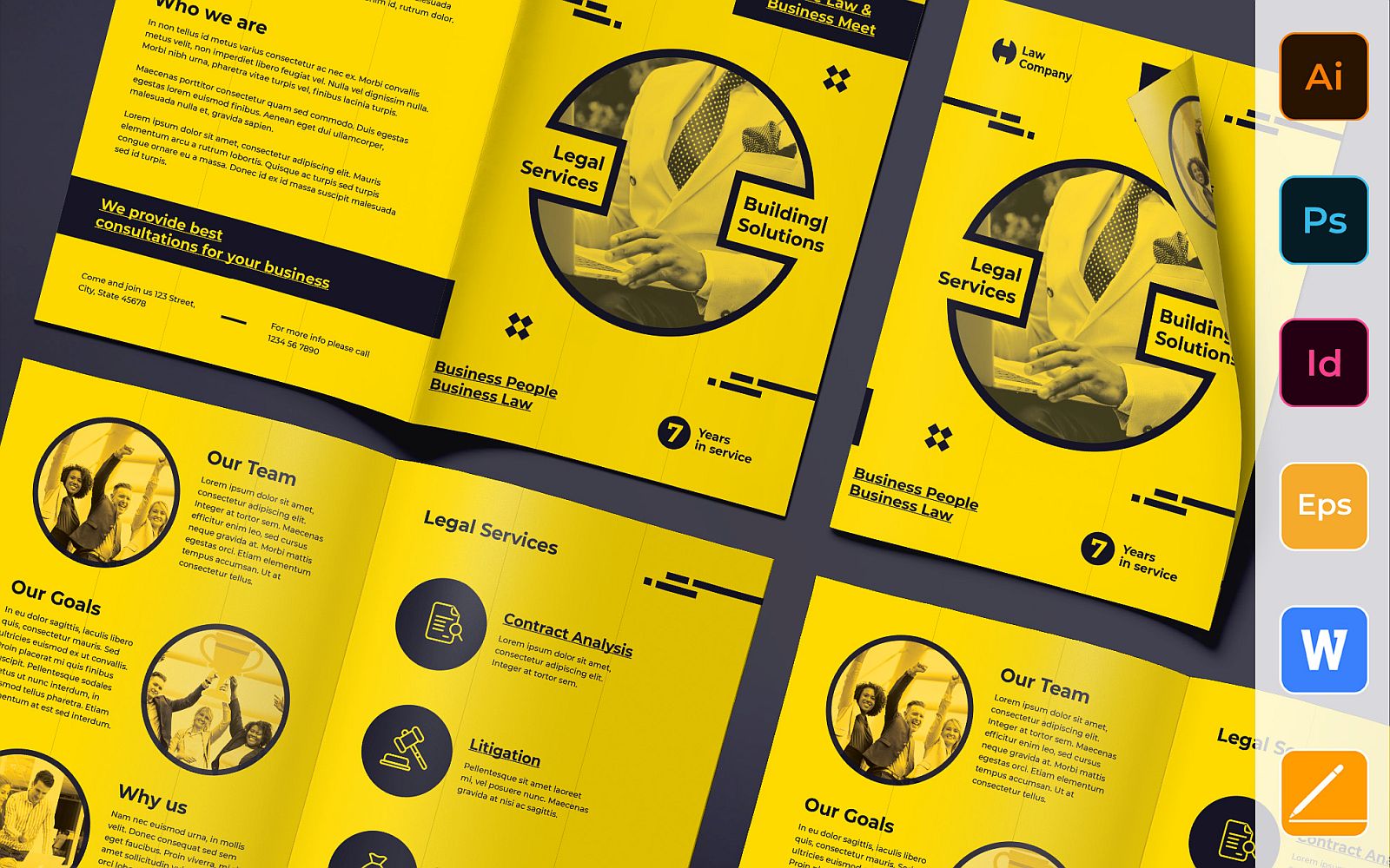 Legal Services Brochure Bifold - Corporate Identity Template