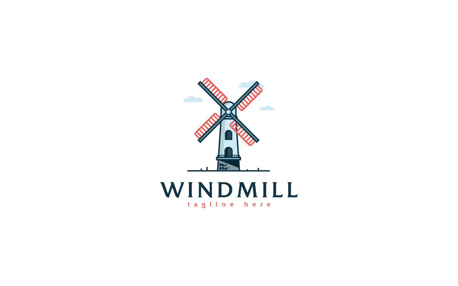 Windmill Logo Template for Agricultural Industries