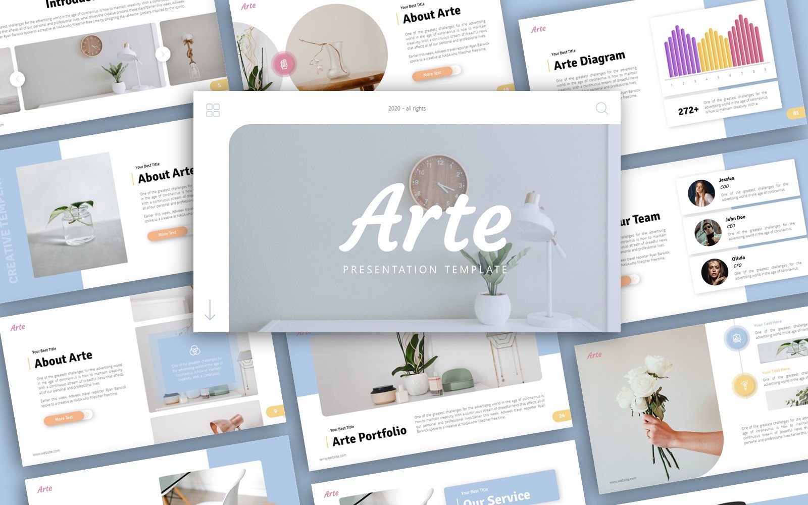 Arte Creative Presentasion PowerPoint template