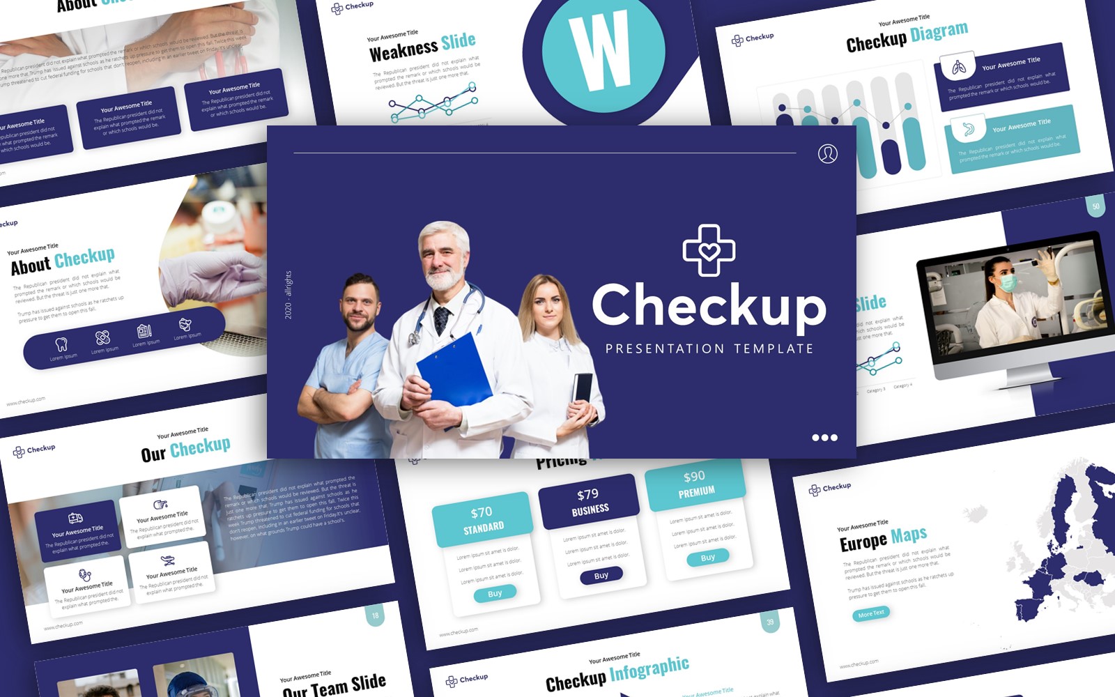 Checkup Medical Presentation PowerPoint template