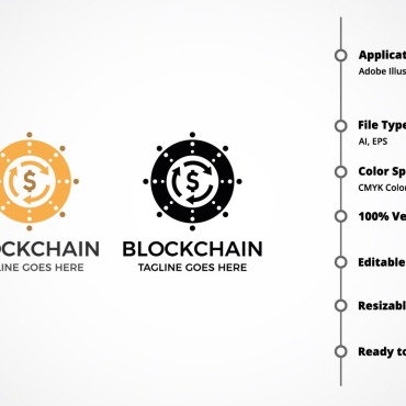 Blockchain Business Logo Templates 150088