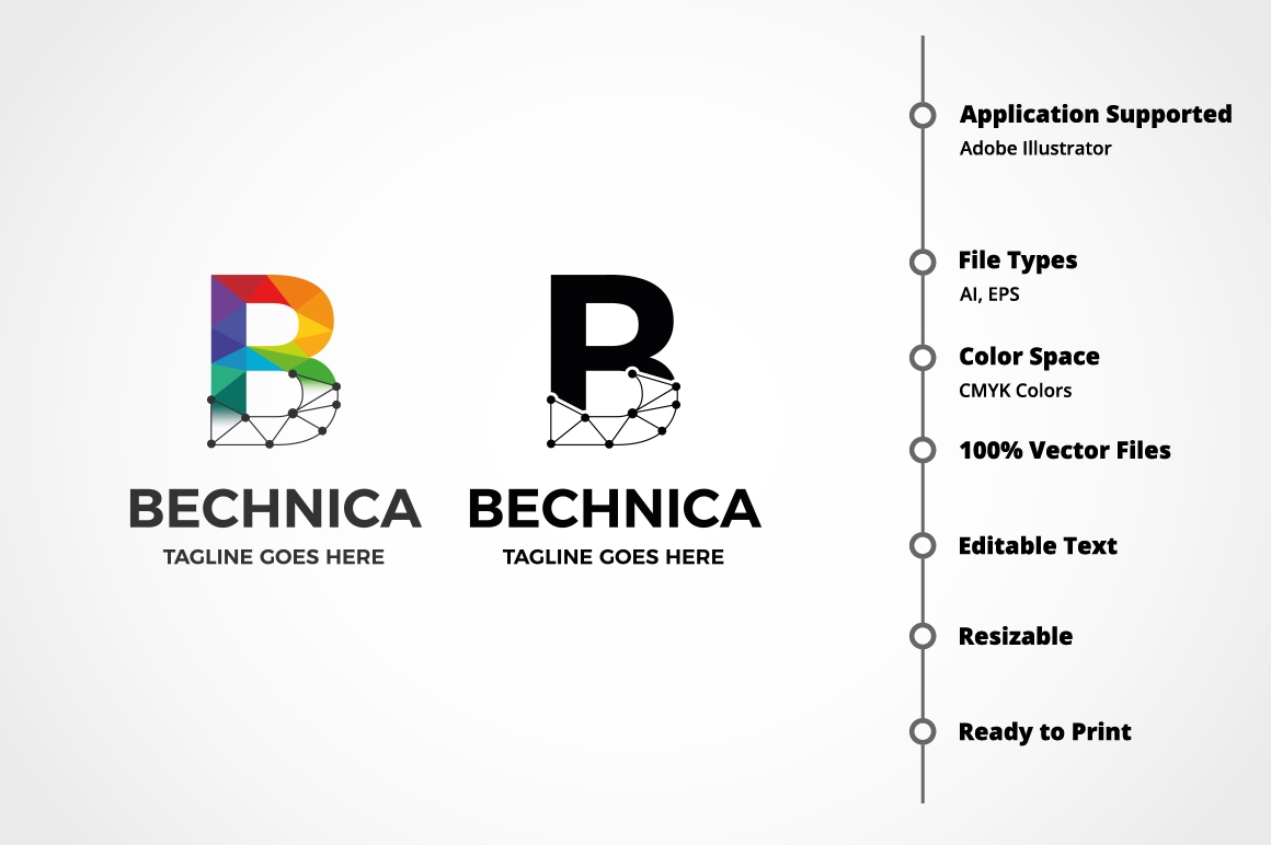 Letter B - Bechnica Logo Template