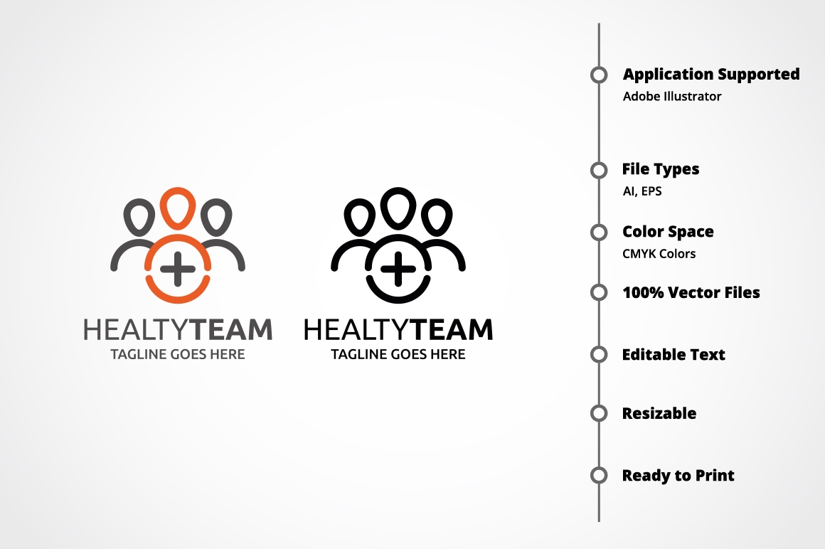 Healty Team Logo Template