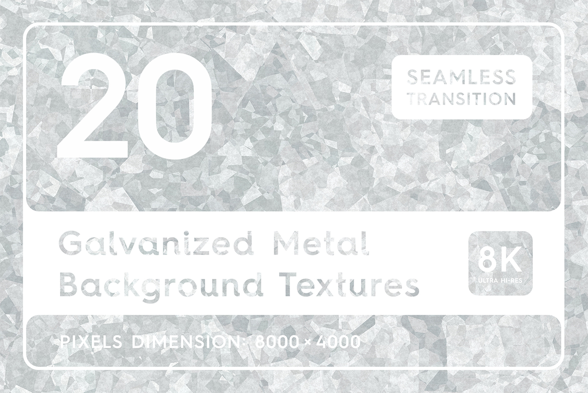 20 Galvanized Metal  Textures Background