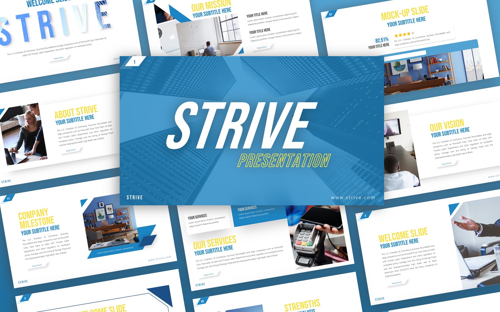 Strive Corporate Presentation PowerPoint template
