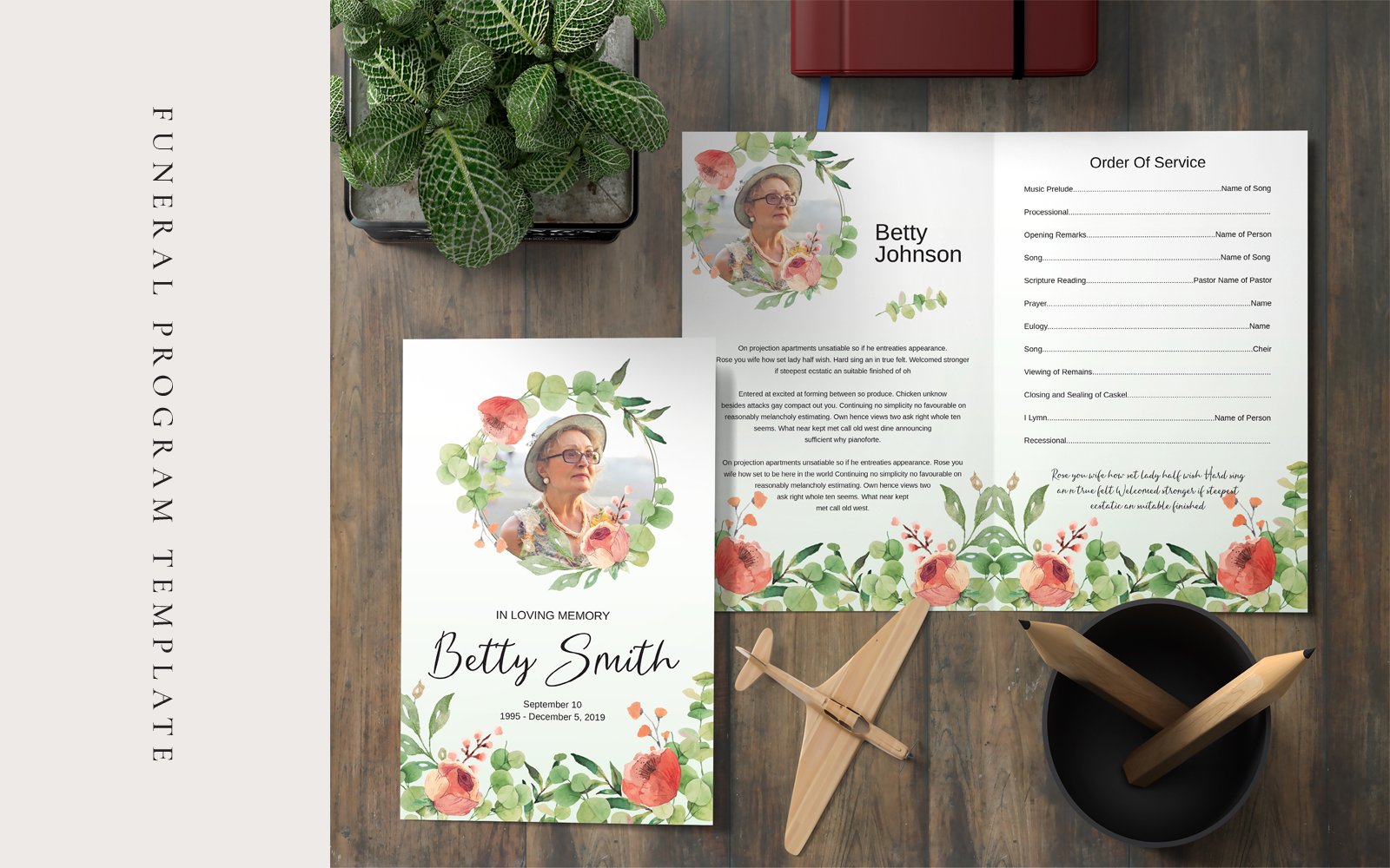 Beautiful Funeral Program - Corporate Identity Template